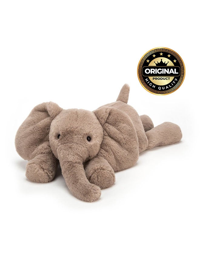 Jellycat فيل سمودج المحشو – لعبة محشوة ناعمة بأرجل كوردية، هدية عيد الحب لطيفة للأطفال والبالغين، مجموعة جليكات، 5 سم - Image 1